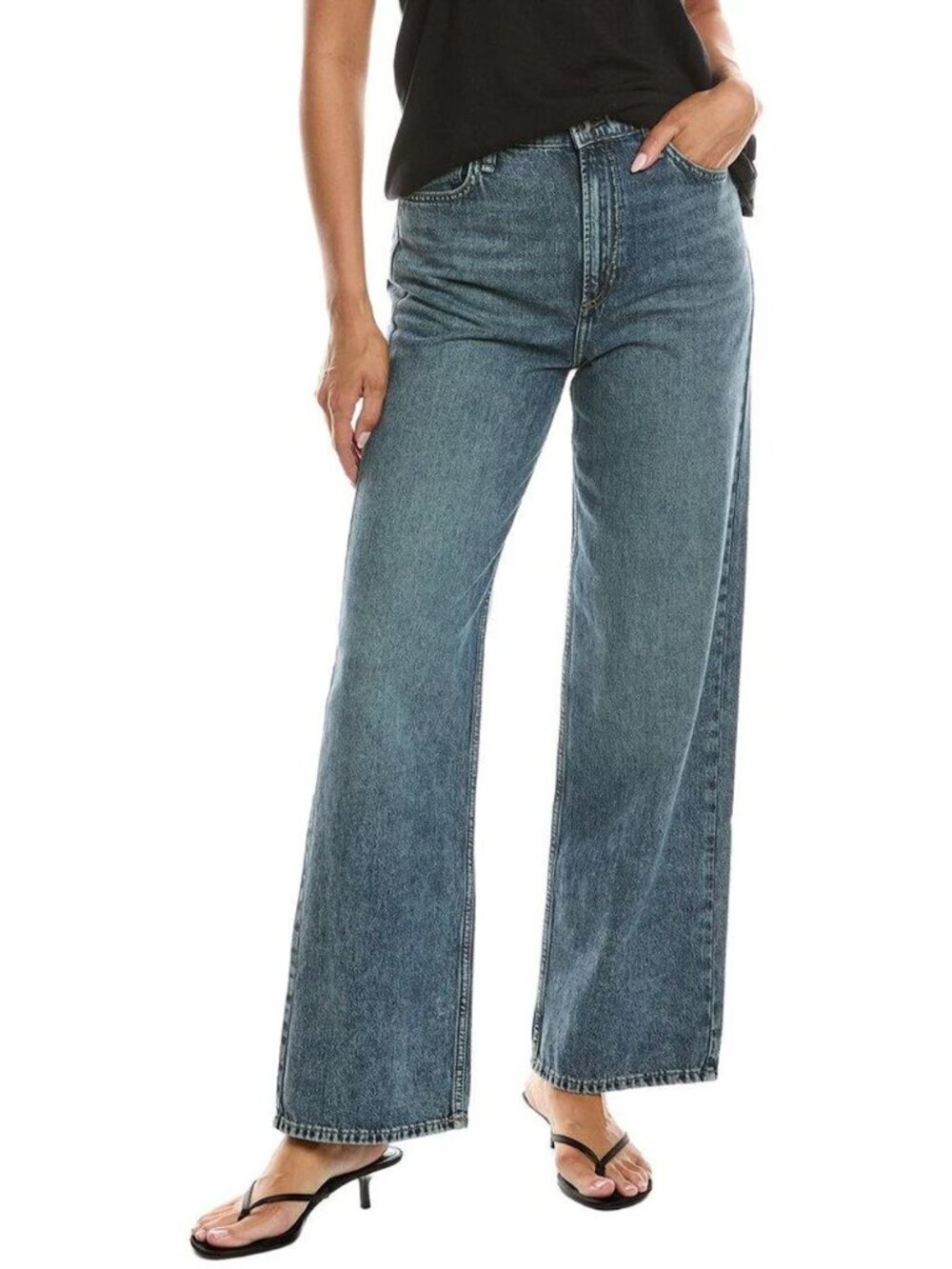 rag & bone Lori High-Rise Wide Leg Jeans in Easton NWT $288 - Picture 2 of 10